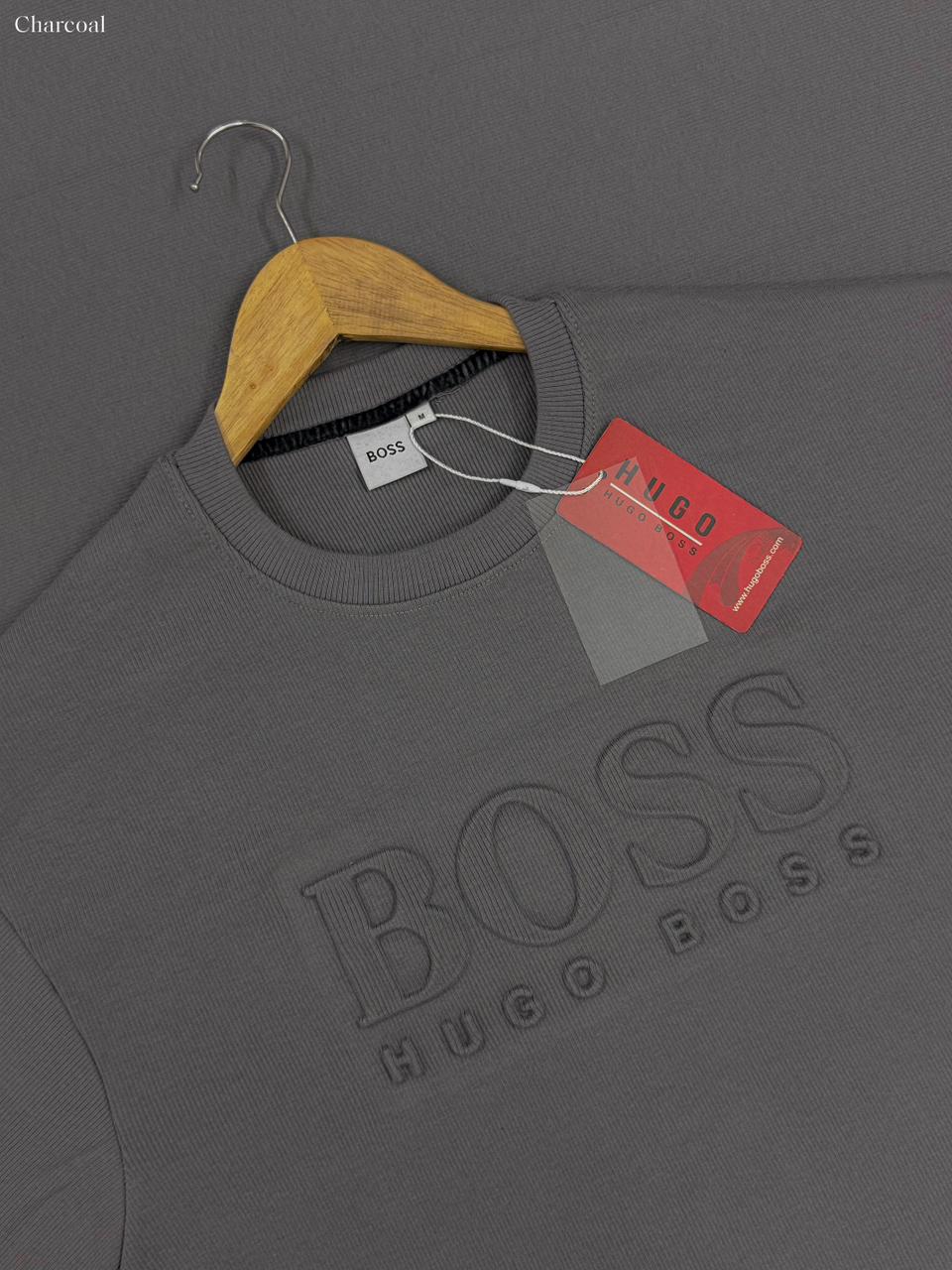 Boss Premium Drop Shoulder Charcoal - Image 2
