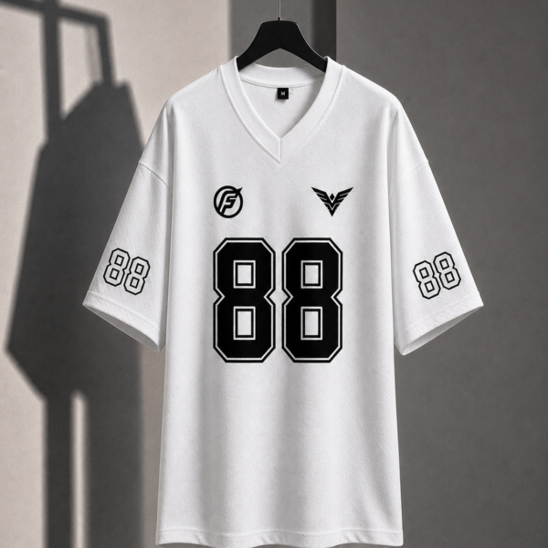 V-Neck Jersey DropShoulder(White)