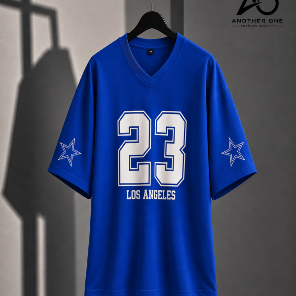 V-Neck Jersey DropShoulder(Royel Blue)