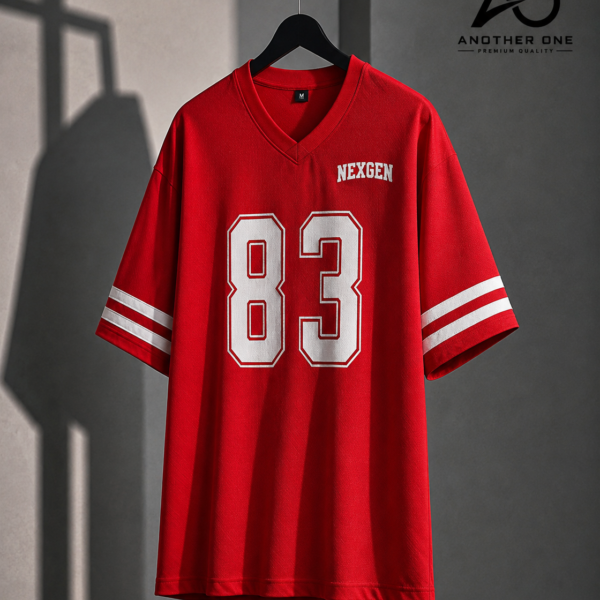 V-Neck Jersey DropShoulder(RED)